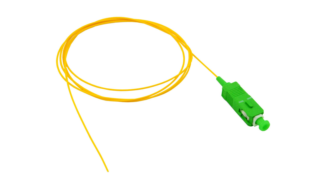 Pigtail światłowodowy SC/APC, LSZH, 2m, G.657, 0.9mm, Loose Tube (Easy strip), żółty