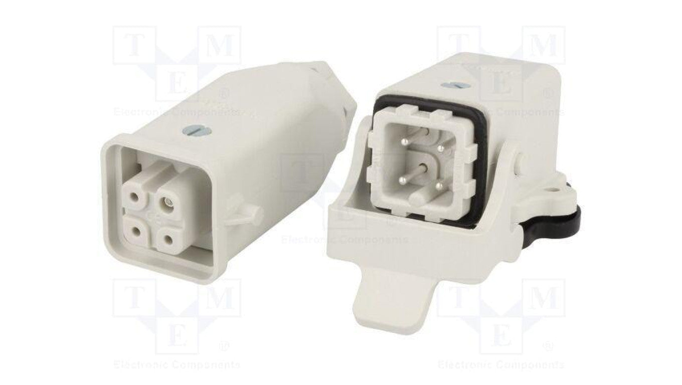 Złącze HDC męskie + żeńskie GWconnect PIN 4 10A 400V 3+PE 93603-0010