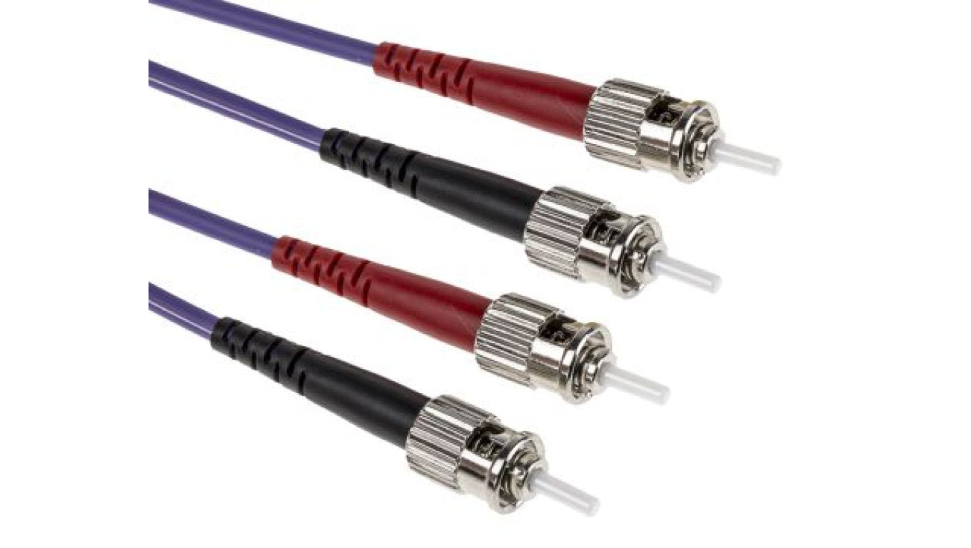 Kabel światłowodowy, średnica: 50/125μm, OM3 Wielomodowy, Fioletowy, ST / ST