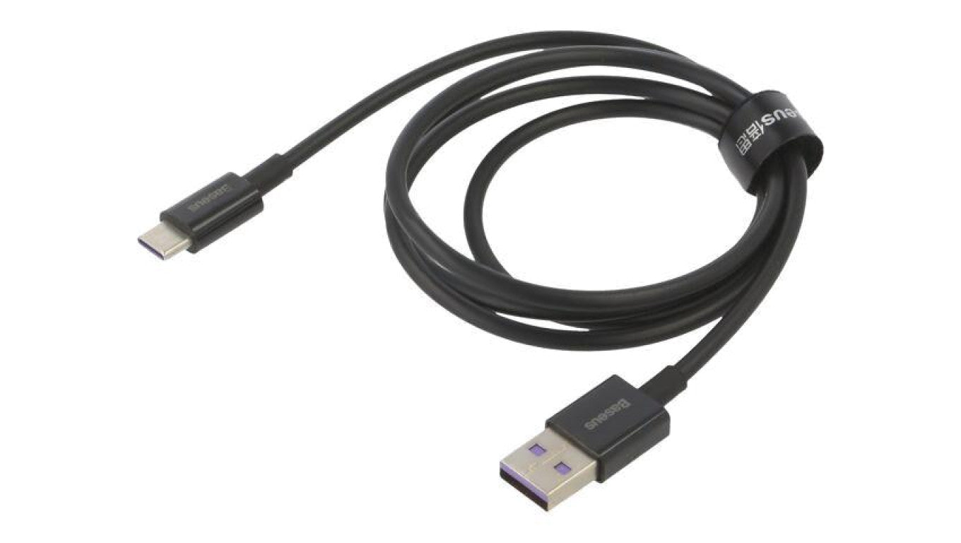Kabel USB A wtyk - USB C wtyk 1m czarny 66W CATYS-01