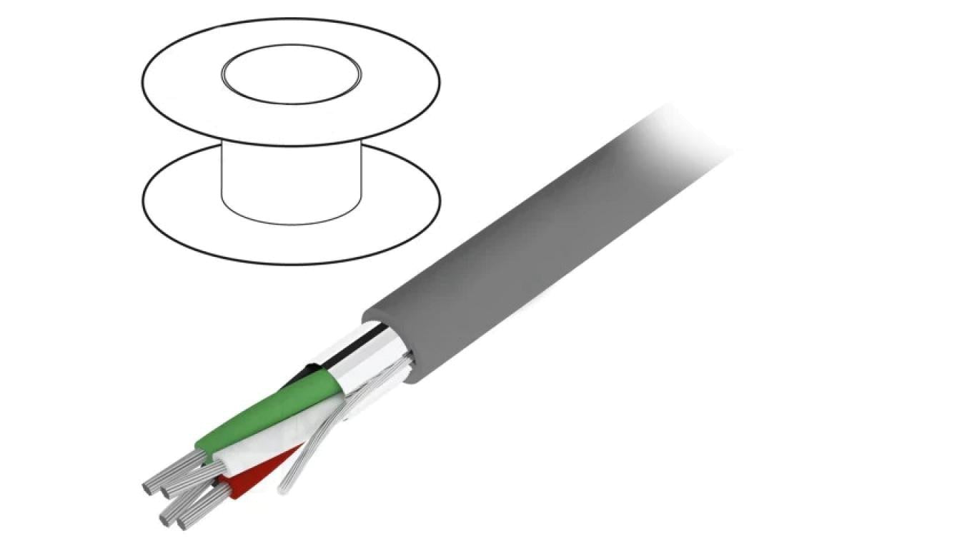 Przewód na rolce 30,5m ekranowany Alpha Essential 4x24AWG folia Al-PET 6300/4 SL005