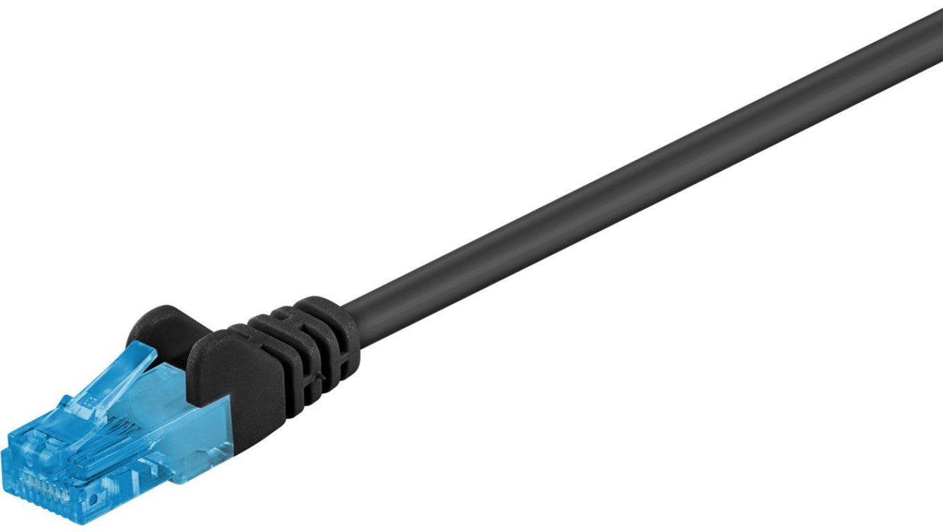 CAT 6AKabel łączący, U/UTP, czarny - Długość kabla 2 m