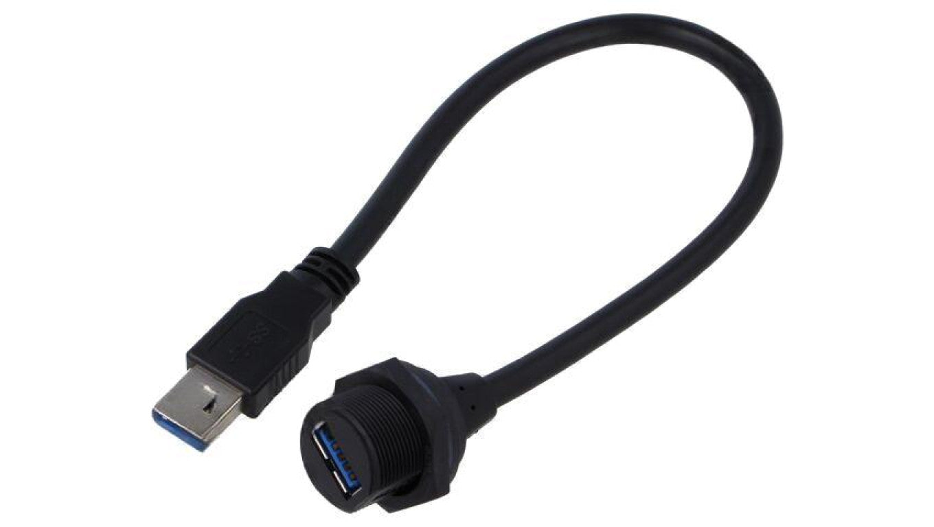 Kabel-adapter, 2 x USB A 3.0, na przewodzie o dł. 0,3 m UA-30PMFL-SC7B30