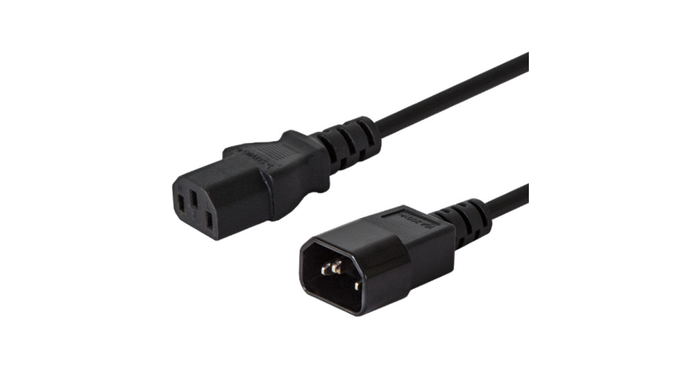 Kabel SAVIO CL-99 (C14 / IEC C14 / IEC 320 C14 M - C13 F 1,2m kolor czarny)