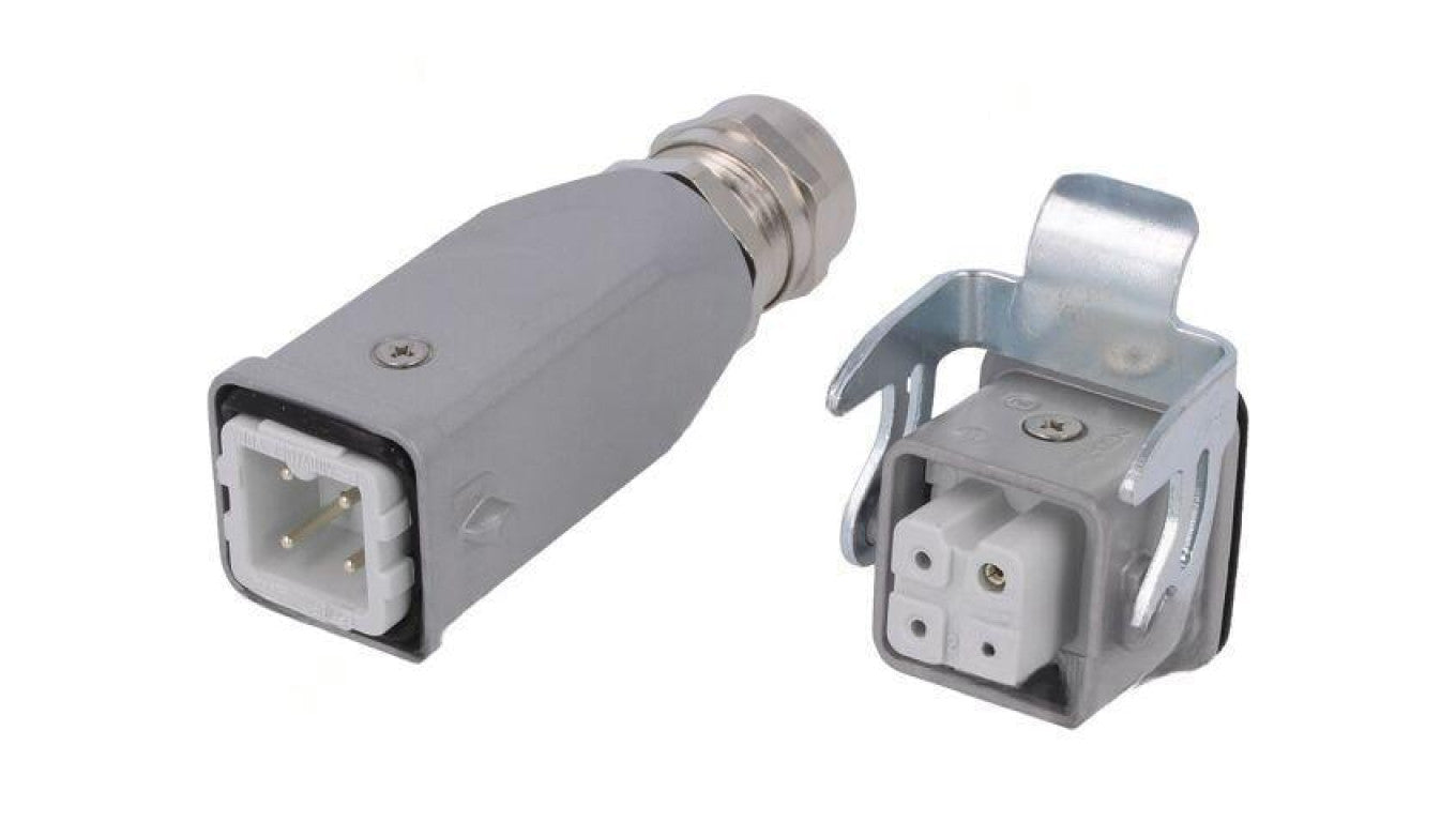 Złącze HDC męskie + żeńskie 10A 400V -PIN 4 3+PE rozmiar A3 C14610E0039244