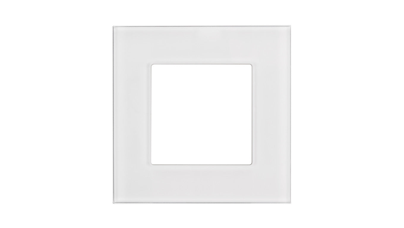 Szklana ramka Maclean, pojedyncza, biała, 86x86mm, MCE730W