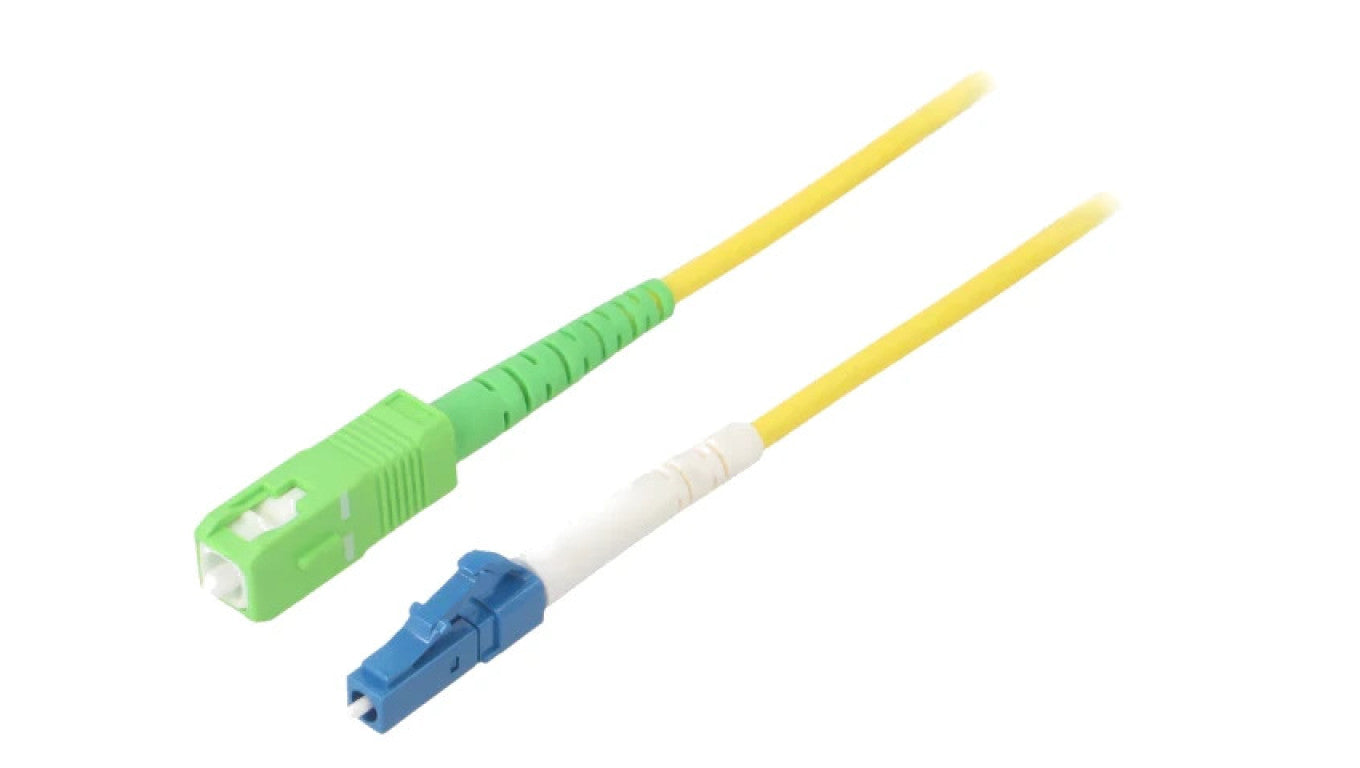 Patch cord światłowodowy OS2 LC/UPC,SC/APC 25m LSZH żółty 59655