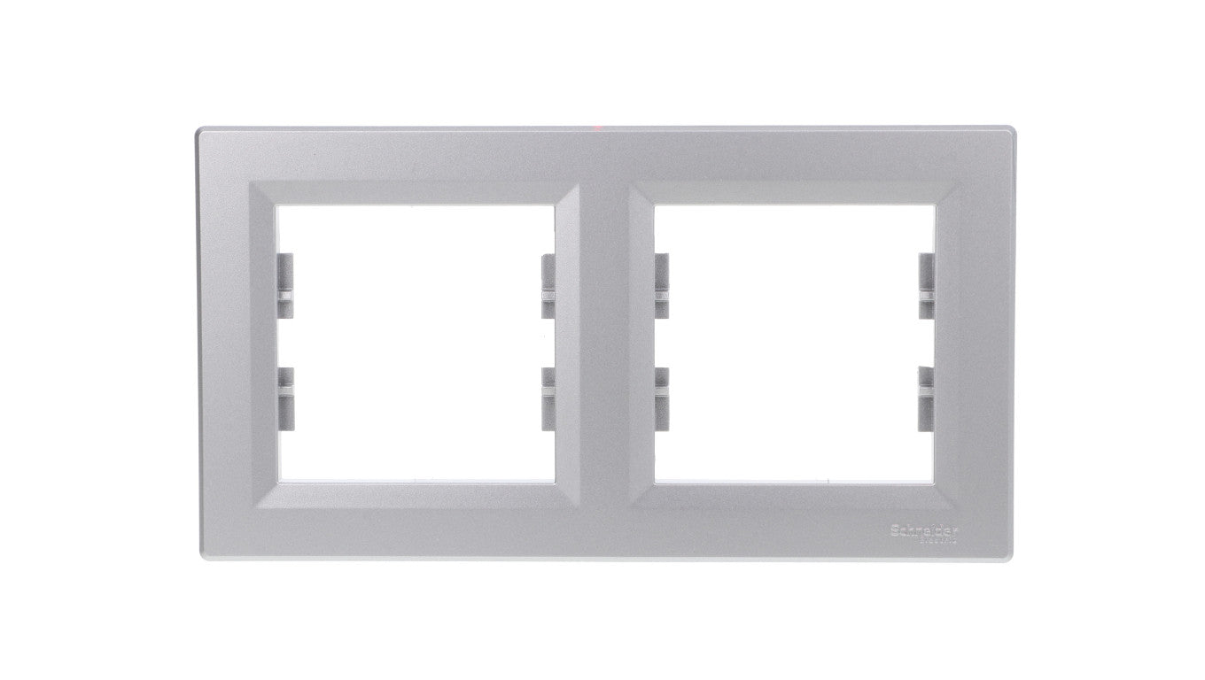 ASFORA Ramka 2-krotna pozioma aluminium EPH5800261