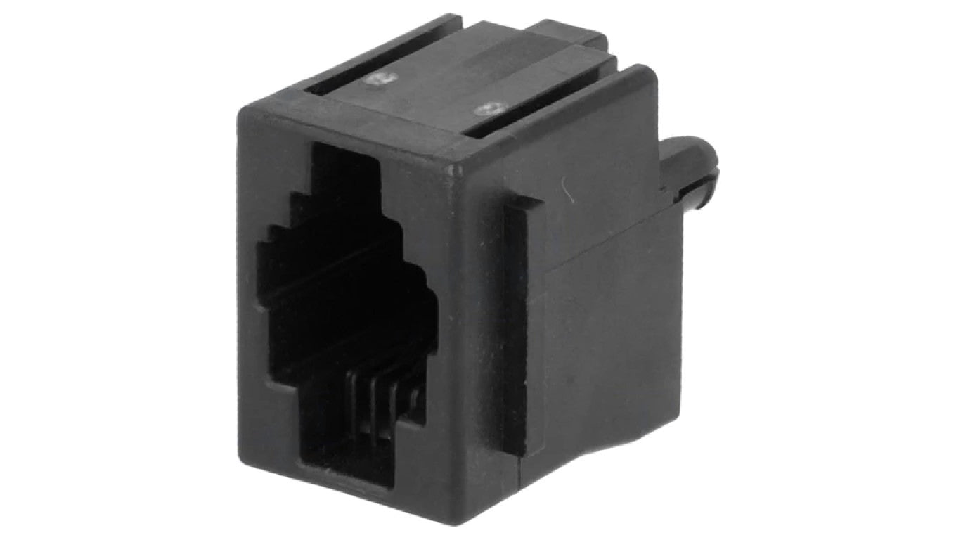 Gniazdo RJ9 4-PIN z blokadą panel stop Układ 4p4c THT proste RJ9GP-AMP