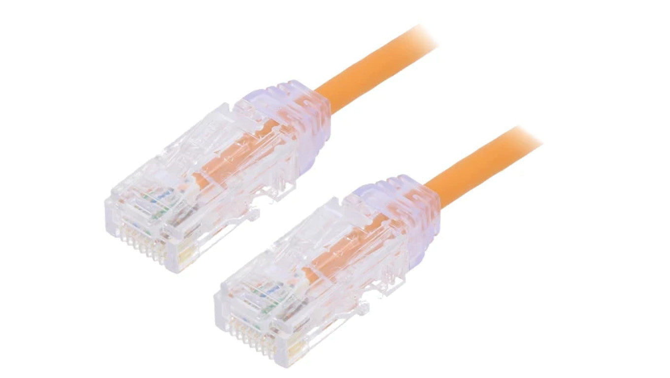 Patch cord TX6A-28™,U/UTP 6a drut Cu LSZH pomarańczowy 1m UTP28X1MOR
