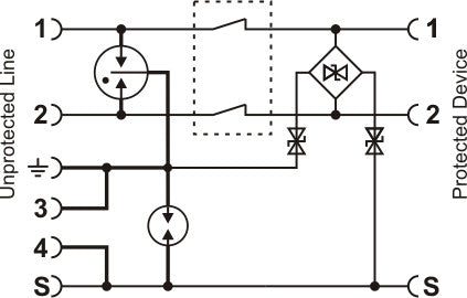 Zabezpieczenie przeciwprzepięciowe do RS-485 EWIMAR SUG-RS485/DIN