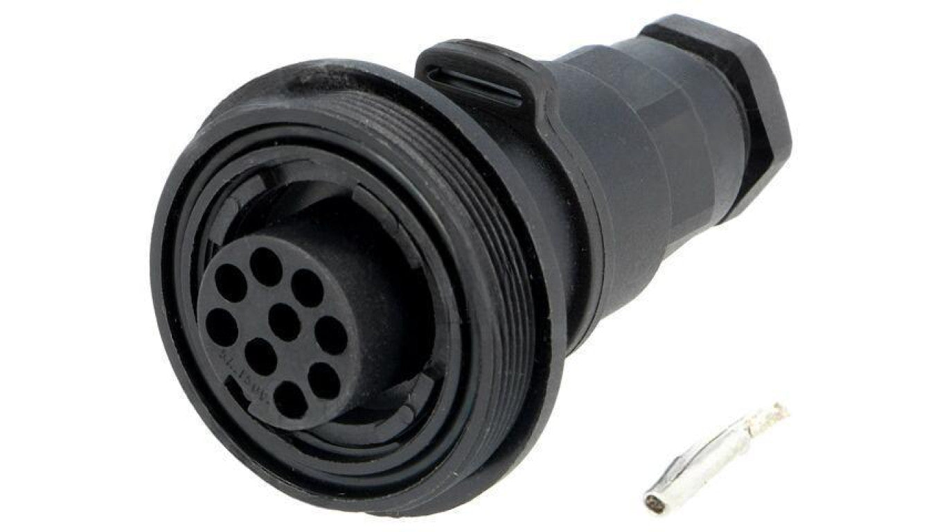 Złącze okrągłe wtyk żeńskie PIN: 9 5A 150V IP68 UL94V-0 6÷8mm PX0729/S