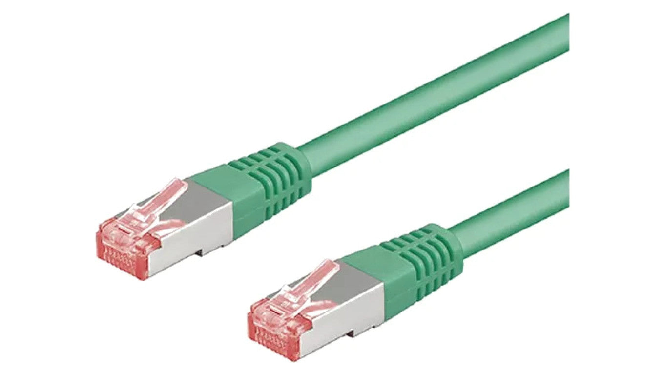 Patch cord S/FTP 6a linka Cu LSZH zielony 3m 27AWG 93783