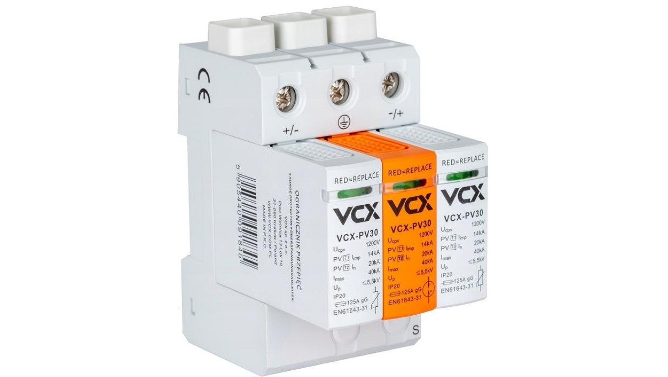 Ogranicznik przepięć T1+T2 B+C 3P 1200V DC 14kA PV30 ochronnik fotowoltaiczny