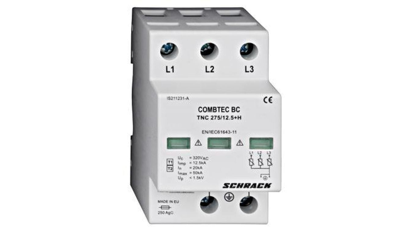 Ogranicznik przepięć Typ T1+T2 4P 30/60kA 5kA 275V / SPD30Typ T1+T2 4P