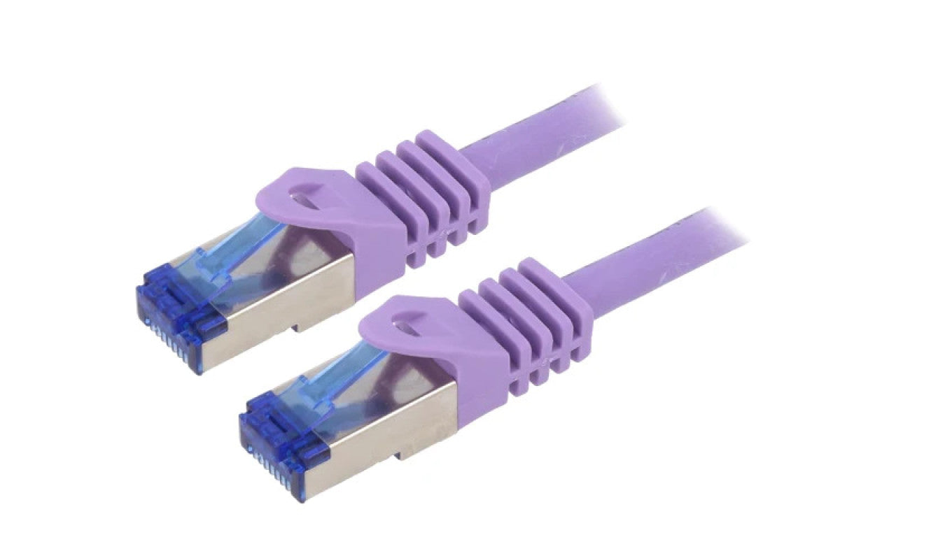 Patch cord S/FTP 6a linka Cu LSZH fioletowy 3m 26AWG C6A069S
