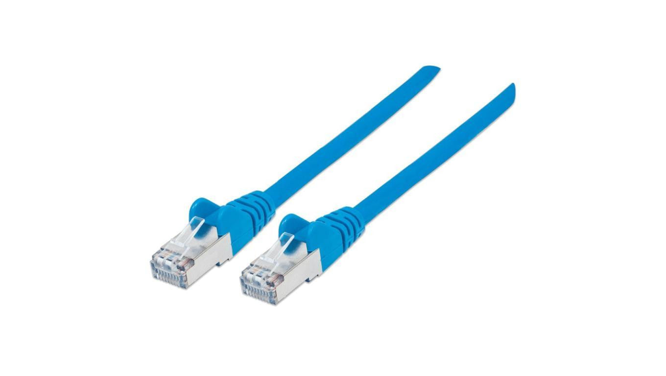 Kabel krosowy, Patchcord Cat7 SFTP 100 CU LSZH niebieski /1 m/