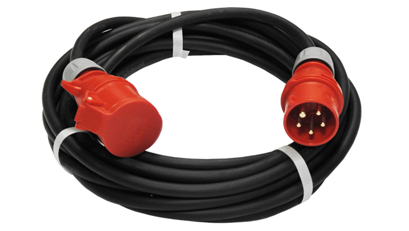 Przedłużacz budowlany elCORD z inwerterem faz CEE 16A 400V IP44 3m H07RN-F 5G1,5 (gumowy OPD) z wt. i gn. CEE 16A-5P 31255030