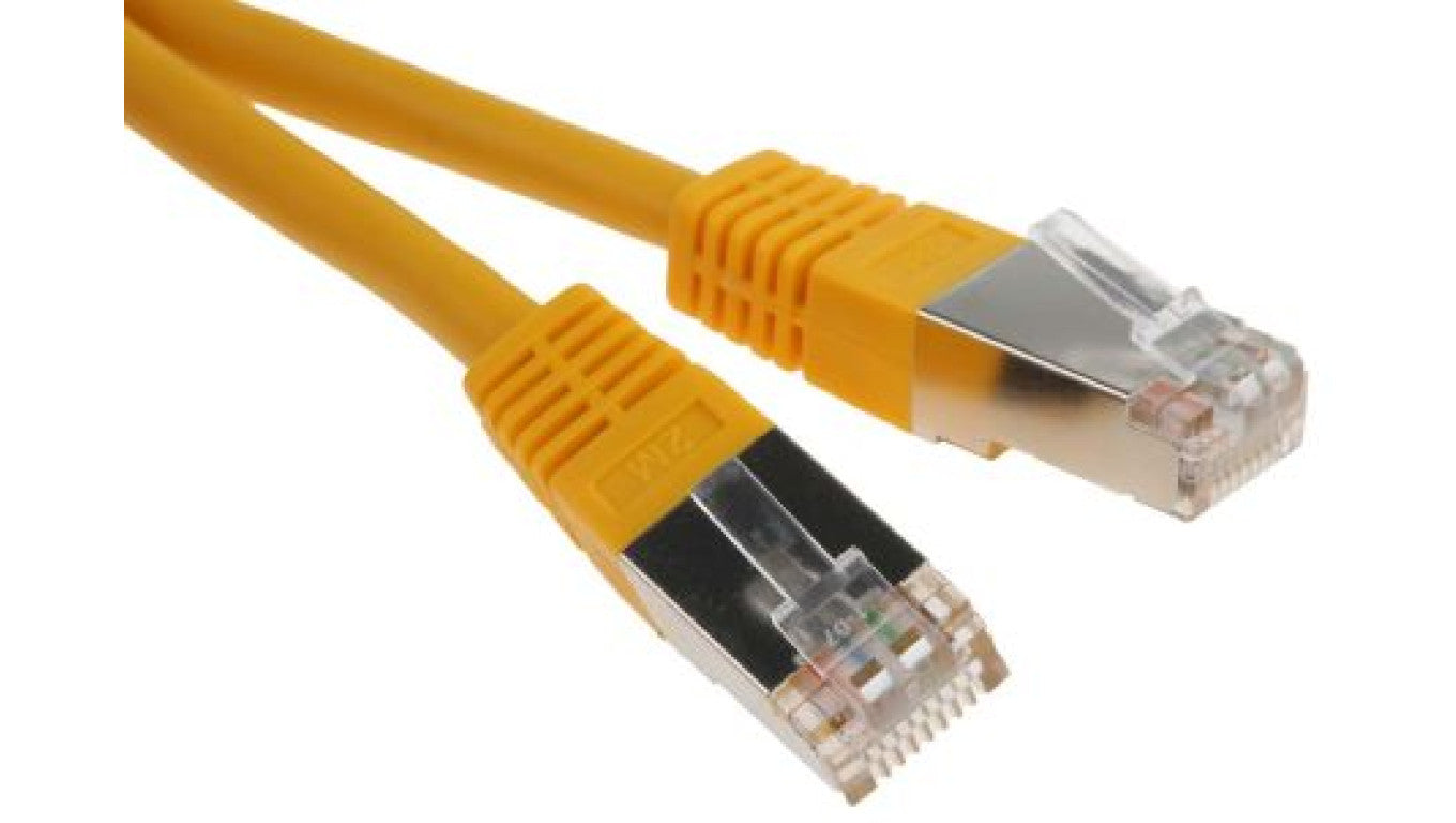 Kabel kategorii 6, Żółty, Wtyk RJ45/męski RJ45dł.: 2m, mat. koszulki: PVC