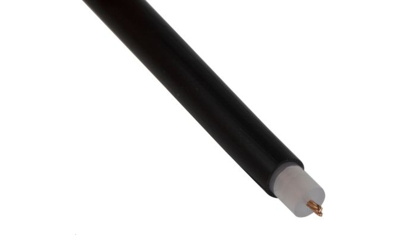 Przewód jednożyłowy linkowy, 0,5 mm², 7/0,3 mm, 20 AWG, Polietylen, 25 kV, Czarny, dł. 25m, RS PRO