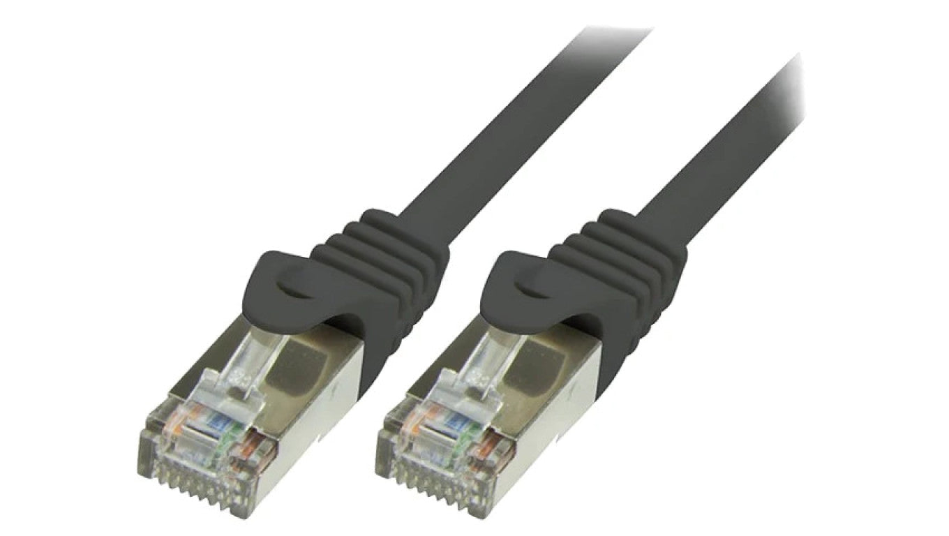 Patch cord S/FTP 6a linka Cu LSZH czarny 5m 26AWG CQ3073S