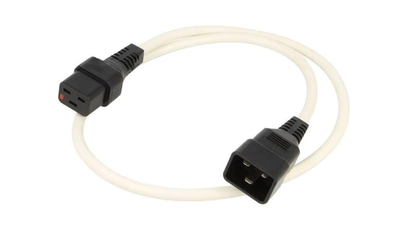 Kabel IEC C19 żeński, IEC C20 męski 1m z blokadą IEC LOCK IL19-C20-H05-3150-100-W