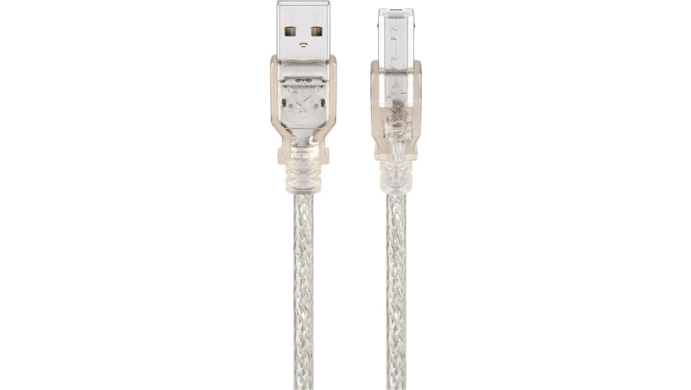 Kabel USB 2.0 Hi-Speed, Przezroczysty - Długość kabla 1 m