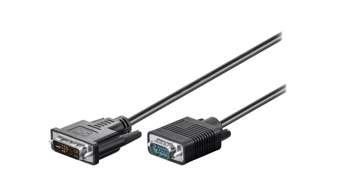 Kabel D-Sub 15-PIN HD wtyk,DVI-I (12+5) wtyk 3m czarny 50991
