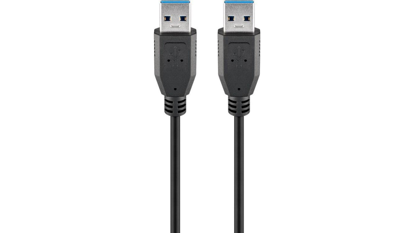 Kabel USB 3.0 Superspeed, Czarny - Długość kabla 1 m