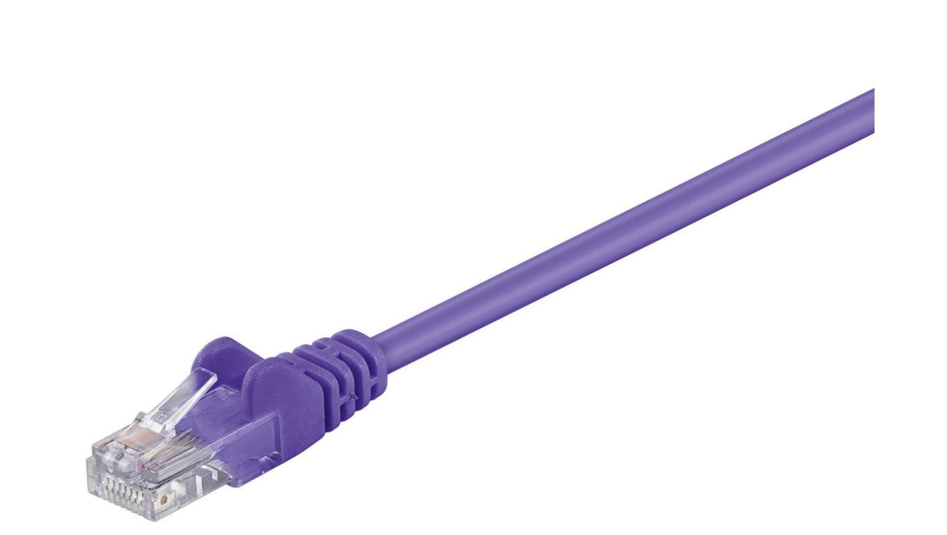 CAT 5e Kabel łączący, U/UTP, Fioletowy - Długość kabla 3 m