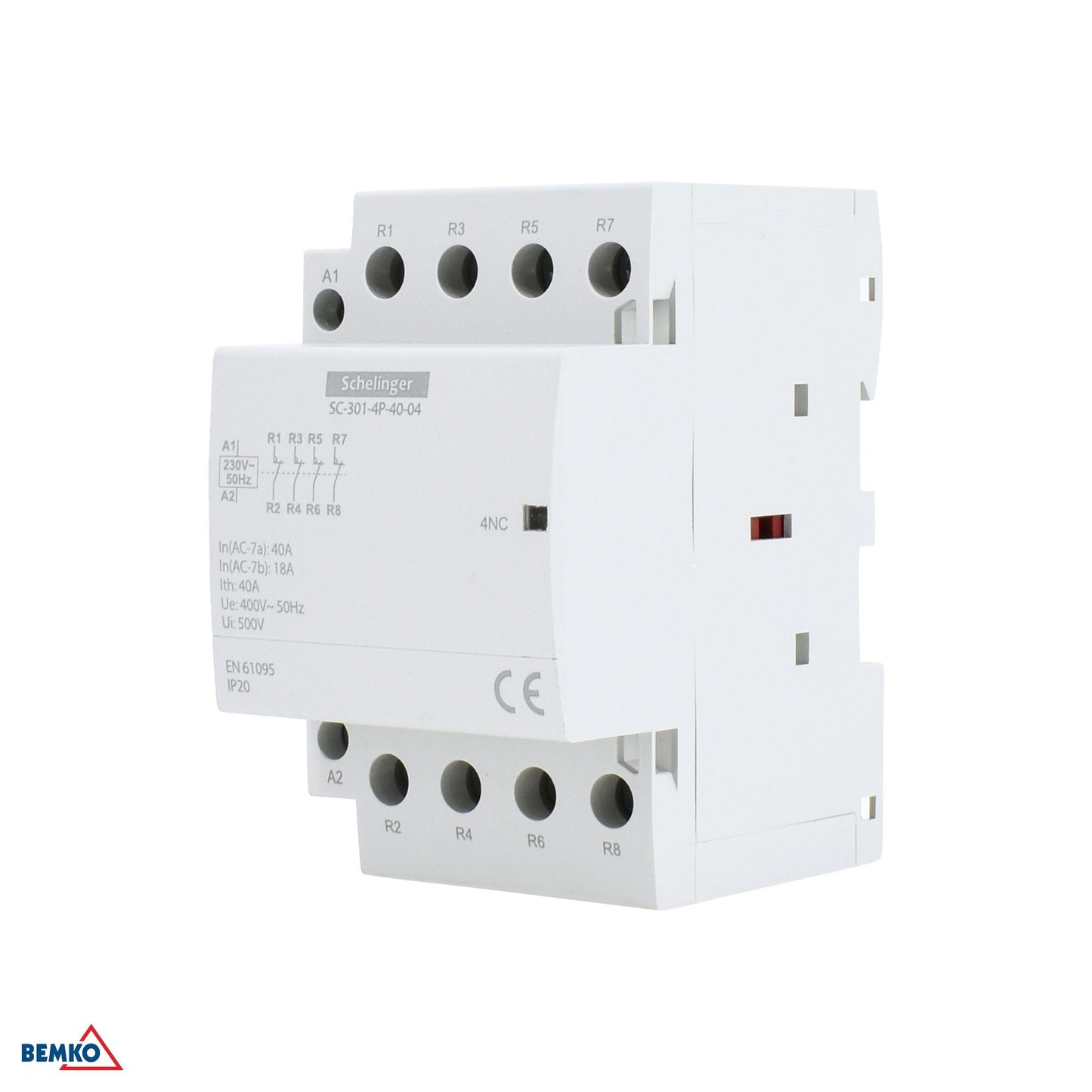 Stycznik modułowy SC301 4P 40A TYP 40 (4NO + 0NC) SCHELINGER