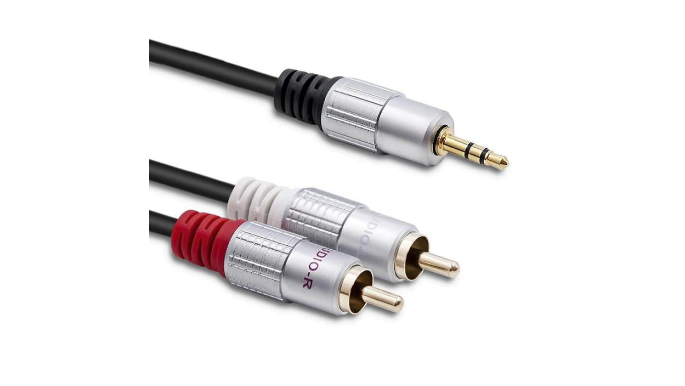 Qoltec Kabel 2x RCA / Mini Jack 3.5mm 3m Czarny