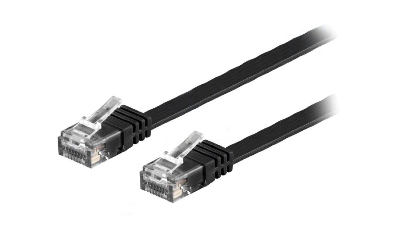Patch cord U/UTP 6 linka Cu PVC czarny 7m 32AWG 95388