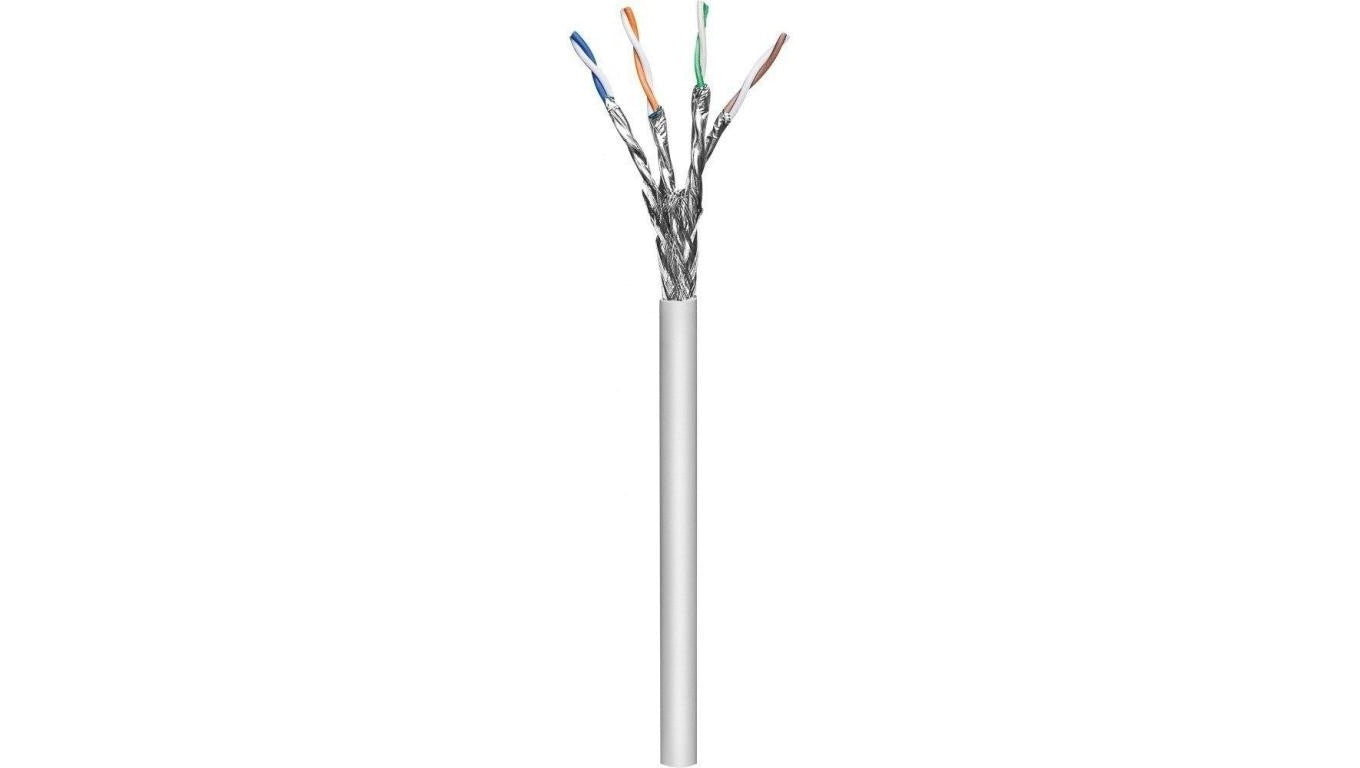 Kabel Skrętka Kat 6A S/FTP linka PIMF szara 100 procent miedzi ITP-C6A-FLS305 /305m/