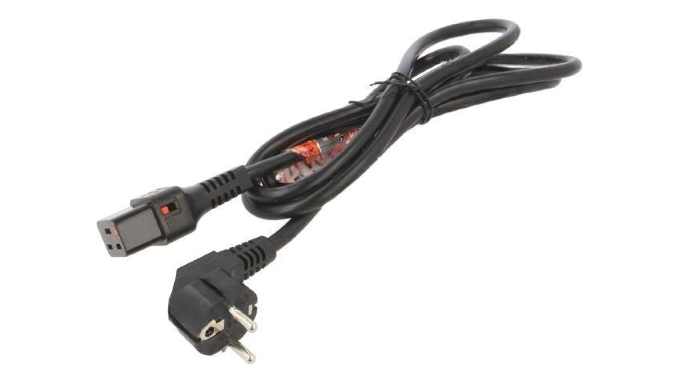 Kabel CEE 7/7 (E/F) wtyk kątowy, IEC C19 żeński 2m 16A IL19-EU1-H05-3150-200