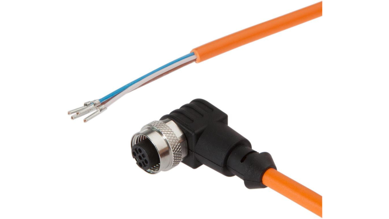 Kabel połączeniowy, 20 m, gniazdo M12 4-stykowe kątowe, wolny koniec kabla, PUR (poliuretan) VKB0R321
