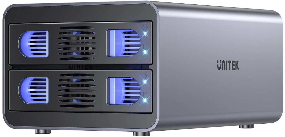 Unitek Obudowa RAID do dysku SATA 2.5''/3.5'' - 4 tryby, 40TB, 5Gb/s