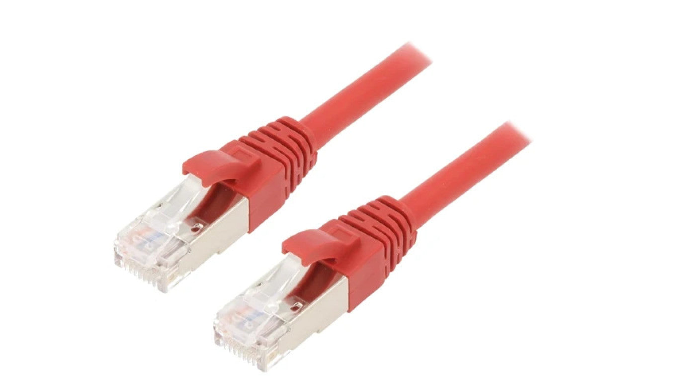 Patch cord ETHERLINE Cat.6a,S/FTP 6a linka Cu LSZH czerwony 24441395