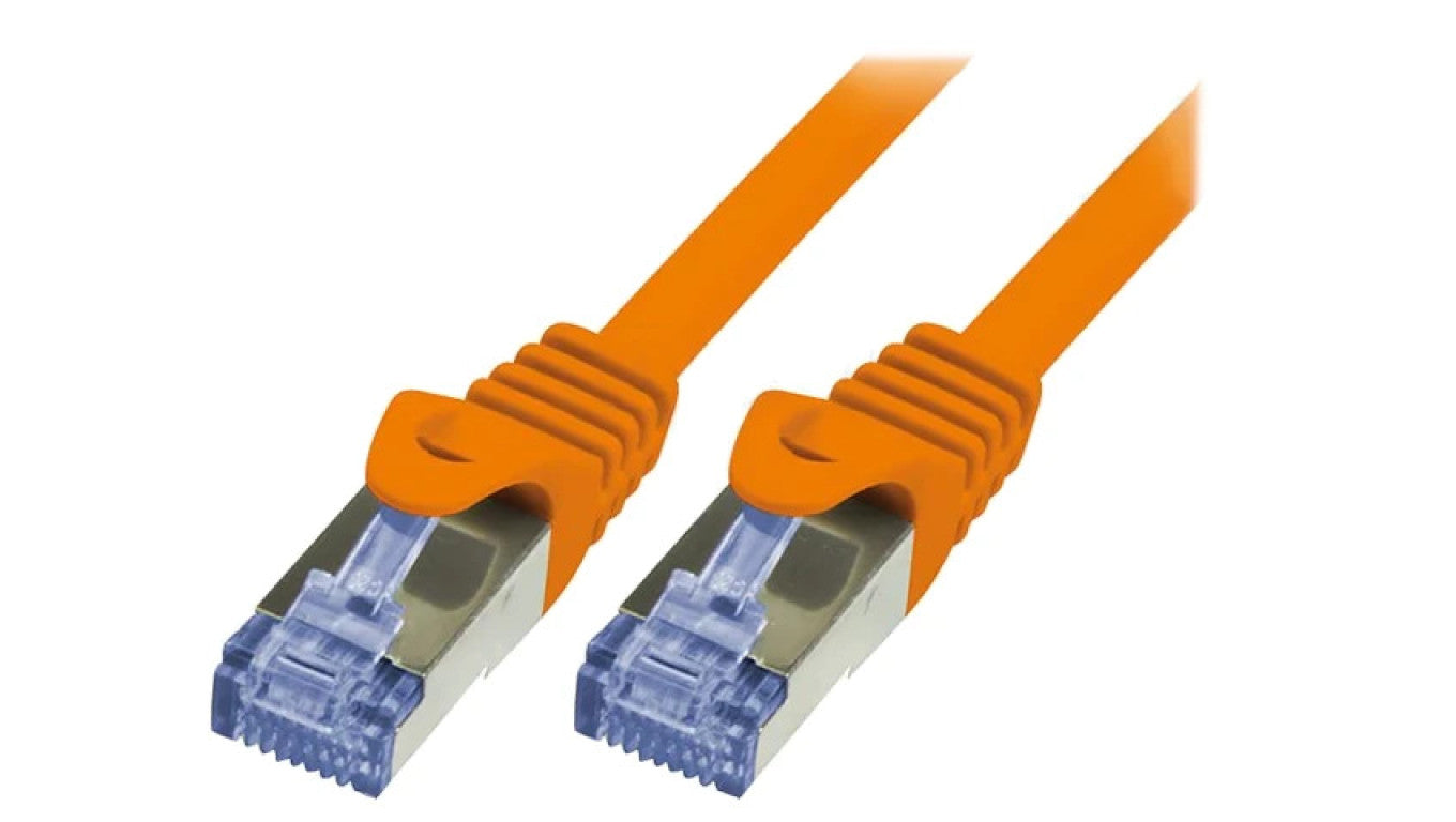 Patch cord S/FTP 6a linka Cu LSZH pomarańczowy 5m 26AWG CQ3078S