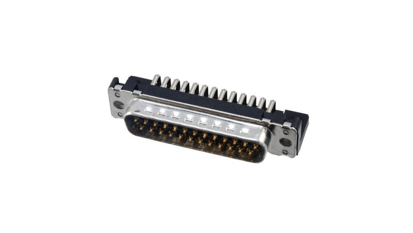 D-Sub PIN: 25 gniazdo męskie kątowe 90 THT UNC 4-40 09653626812