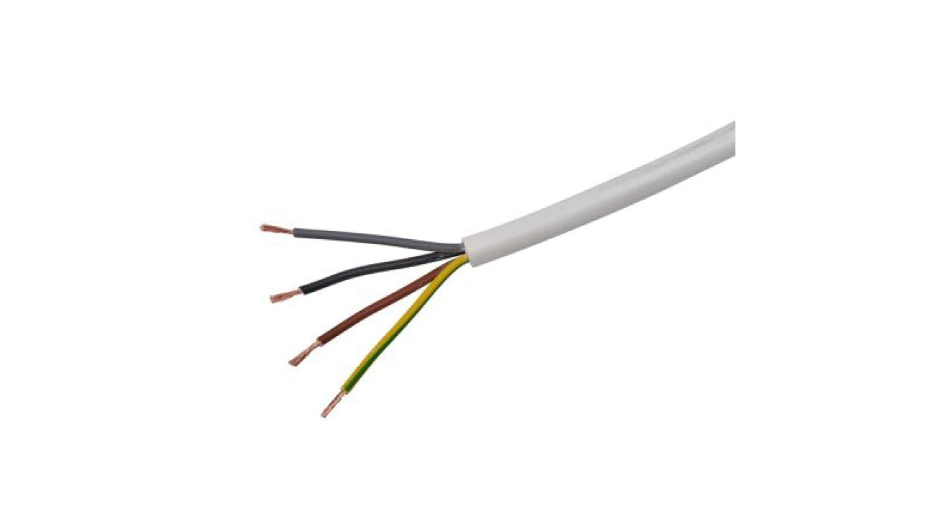 Przewód zasilający 4 Core Biały 10.1 → 12.5mm od , 500 V