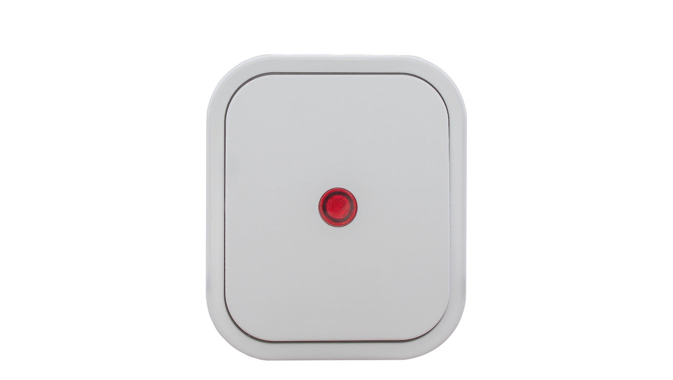 B2 Łącznik zwierny natynkowy 10A 250V światło/dzwonek IP54 podświetlany biały 00060278