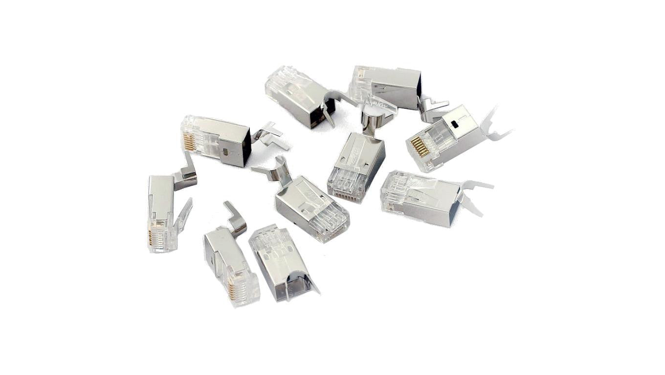 Wtyk modularny RJ45 8P8C kat.6A ekranowany FTP WORECZEK 100szt.
