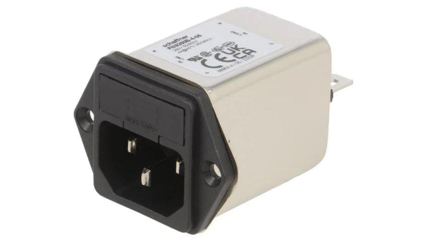 Złącze zasilające AC męskie 4A 250VAC C14 (E) 1mH FN9260B-4-06
