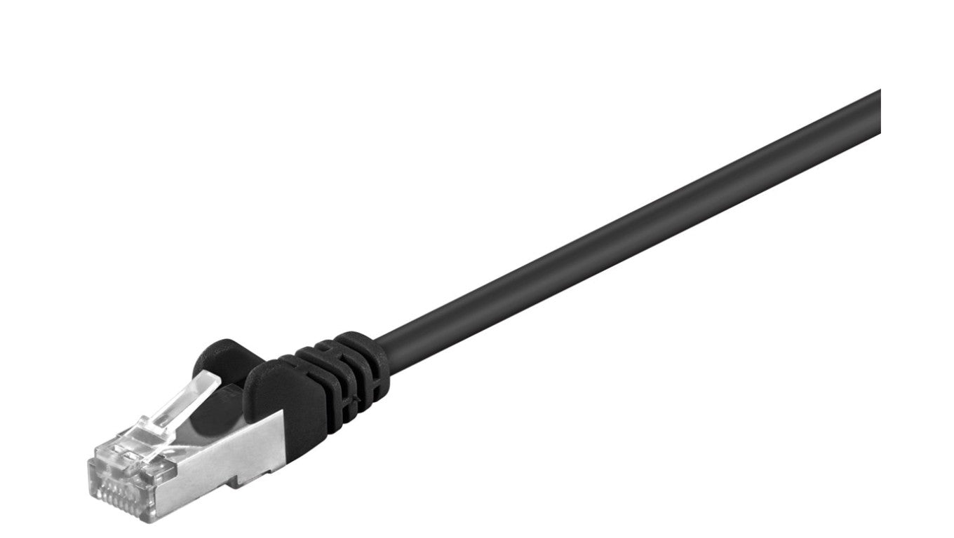 CAT 5e Kabel łączący, F/UTP, czarny - Długość kabla 10 m