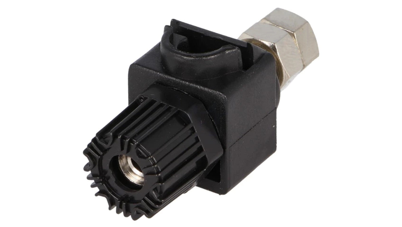 Gniazdo bananowe 4mm 60A 60VDC czarny 64mm Styki nikiel 30m CL159825BA