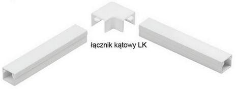 Osprzęt do listew elektroinstalacyjnych, łącznik kątowy BIAŁY LK 130x60 (1szt.)