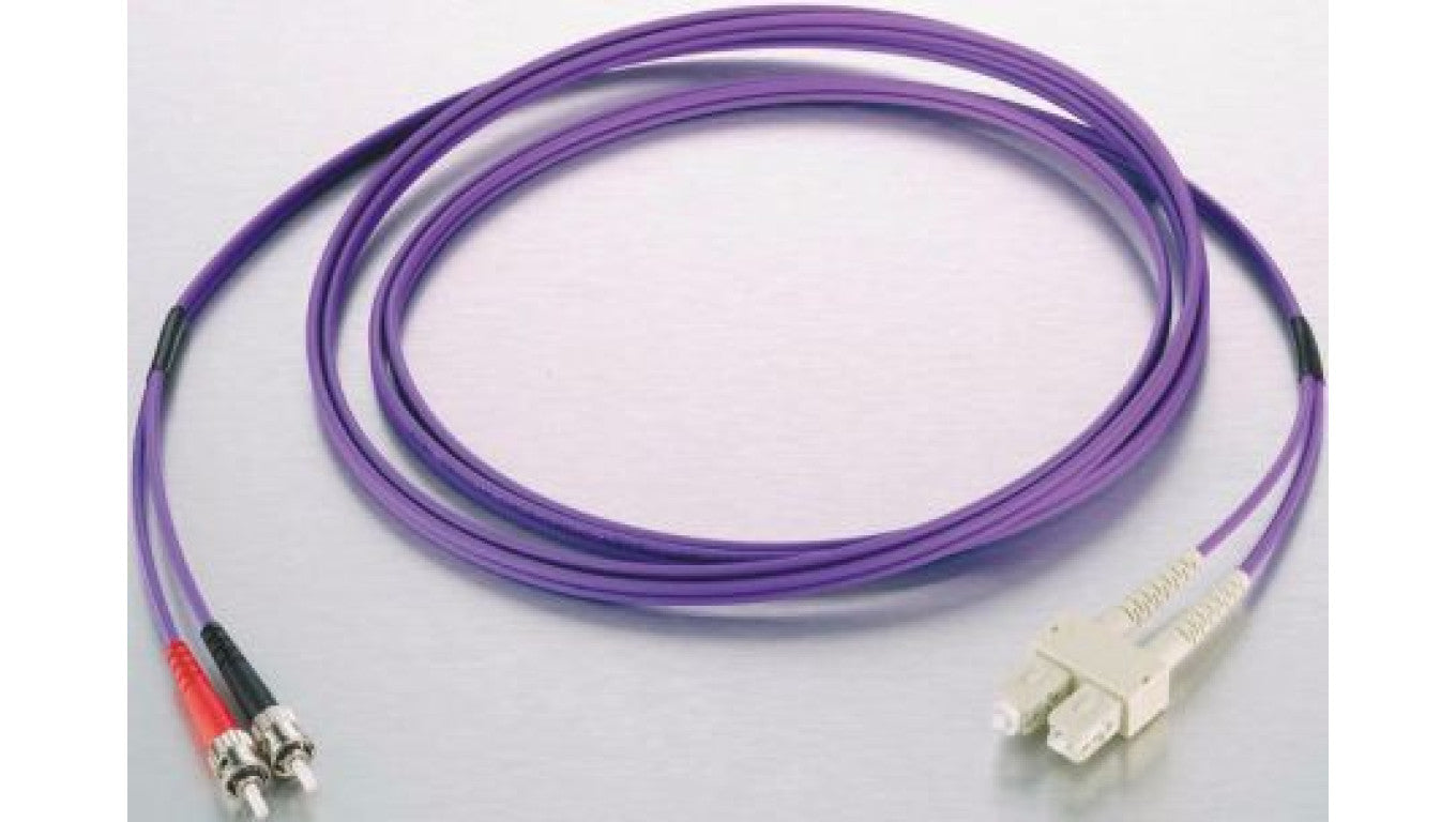 Kabel światłowodowy, średnica: 50/125μm, OM3 Wielomodowy, Fioletowy, LC/ST