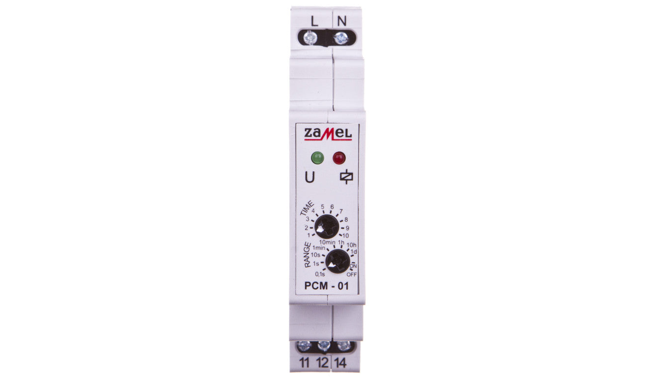 Przekaźnik czasowy 1-funkcyjny 1NO/NC 16A 0,1sek-10dni 230V AC PCM-01 EXT10000072