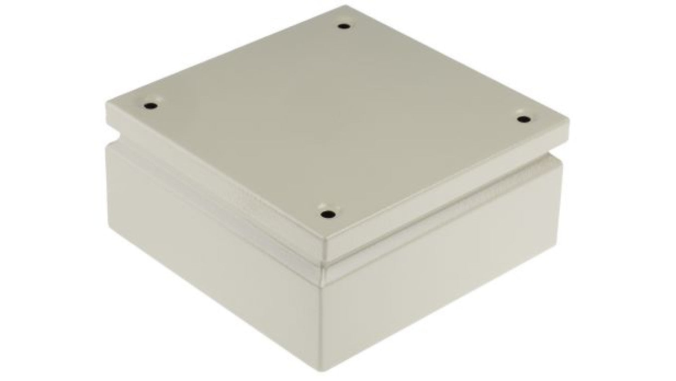 Puszka elektroinstalacyjna, 200 x 200 x 80mm, IP66, kolor RAL 7032, materiał Stal, RS PRO